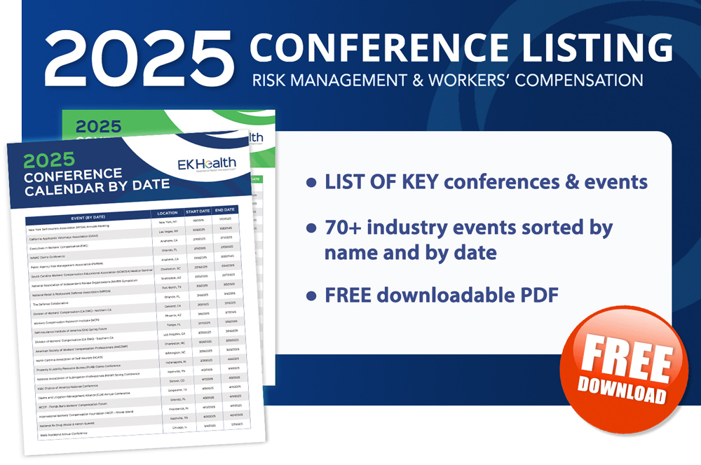 EK Health 2025 Conference Calendar graphic